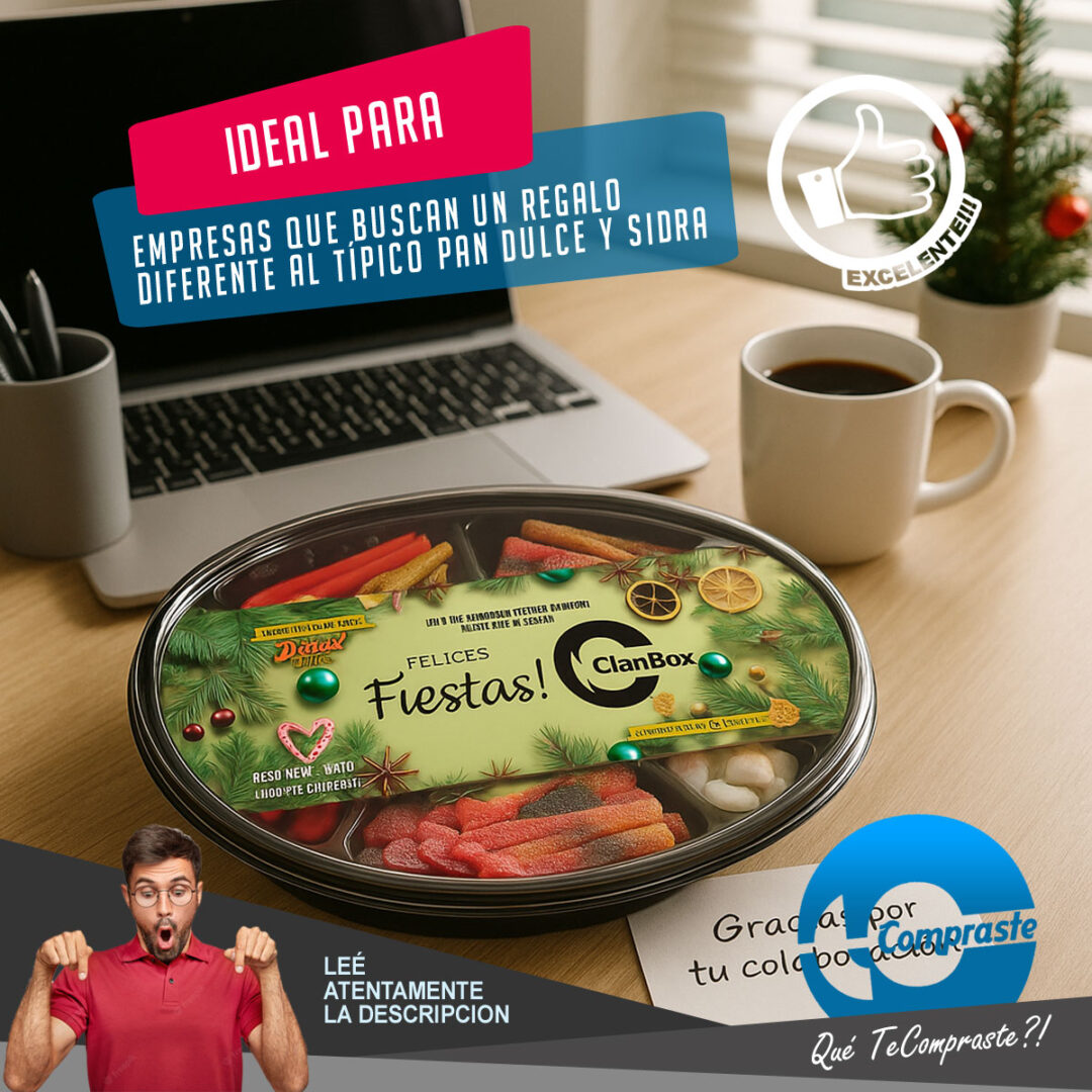 Bandeja Dulce Navidad Personalizada Con Tu Logo Regalo Empresarial - Alternativa Caja Navideña - Motivo: Celebremos Juntos - Imagen 6