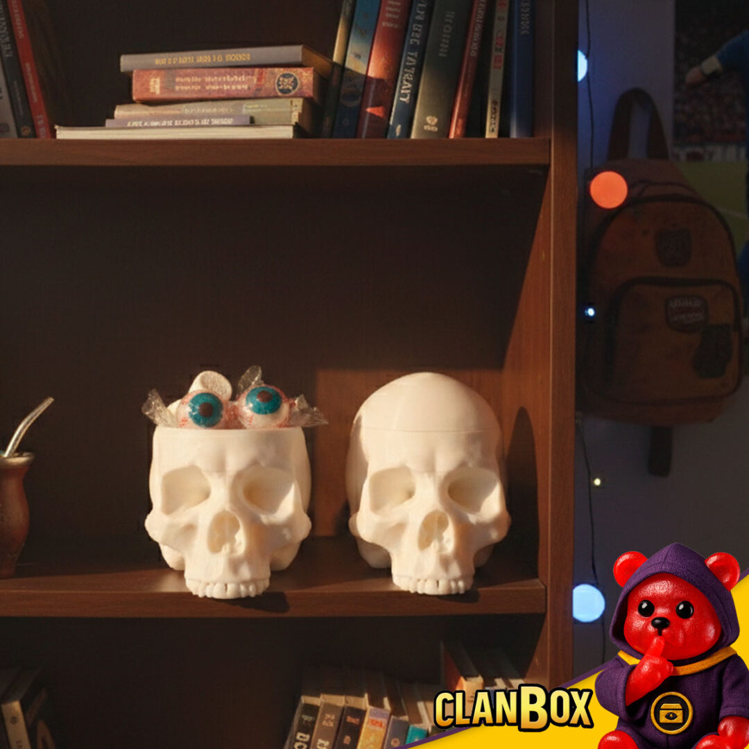 Calavera Con Tapa Y Gomitas Dulces Craneo Adorno Gotico Dark - Imagen 5