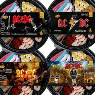 Picada Candy Rock: Edición Especial AC/DC (500g) - Bandeja Picada Dulce Gomitas Box premium